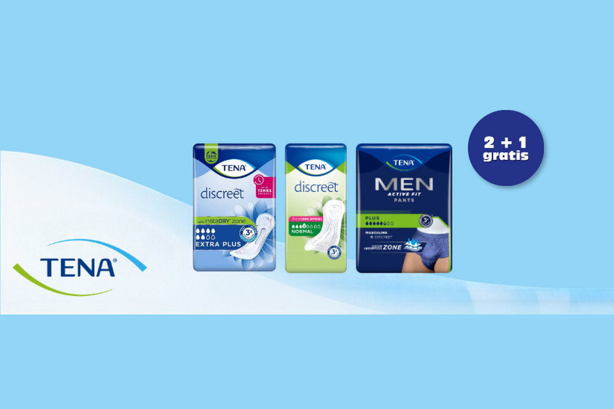 Op alle Tena Men & Tena Discreet producten t.e.m. 31 oktober