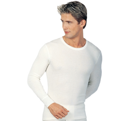 Medima thermische T-shirt met lange mouwen voor mannen - wit