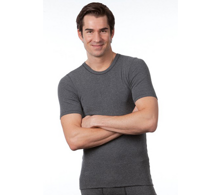 Medima thermische T-shirt met korte mouwen voor mannen - grijs