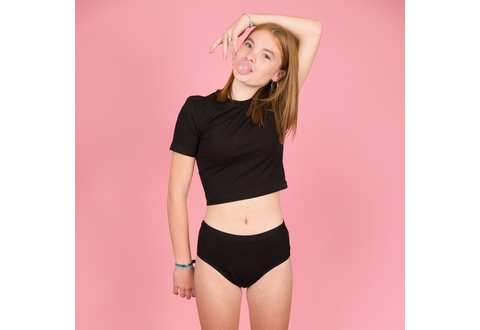 Marie comfy menstruatieslip zwart - Tieners