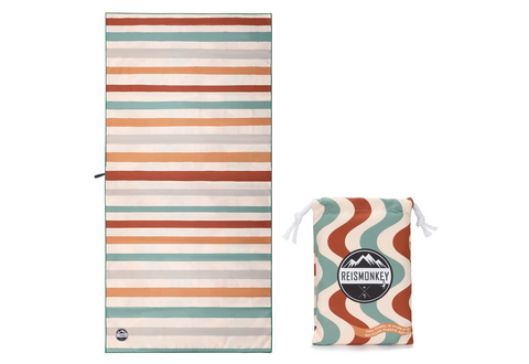 Microvezel handdoek L - Strepen