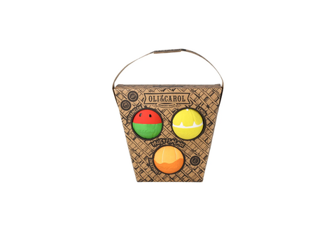 Sensorische ballen fruitsalade