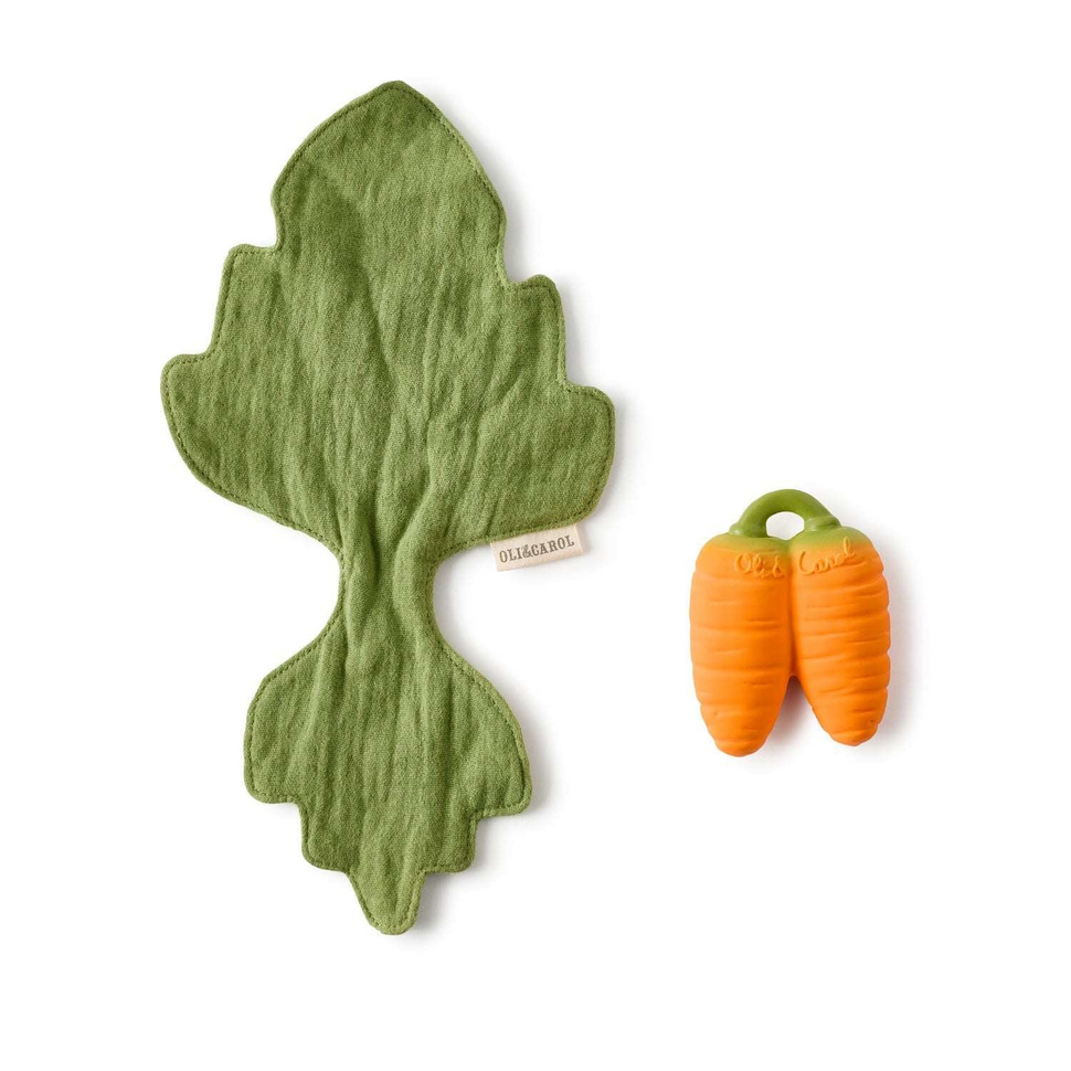 2-in-1 knuffeldoek en bijtring Cathy the Carrot Mini 