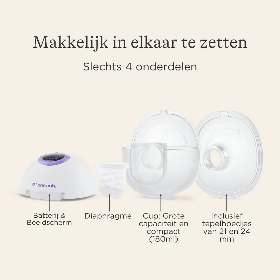 Draadloze enkelzijdige borstkolf