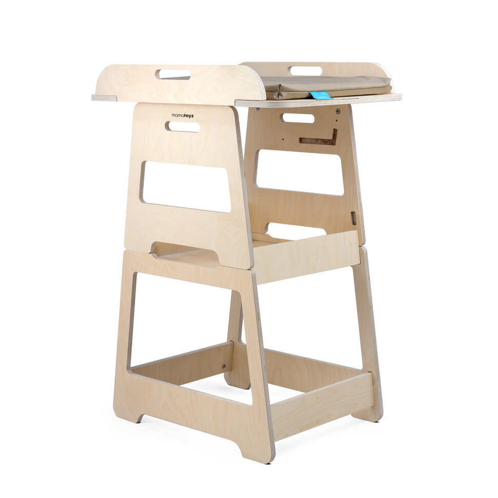 2 in 1 luiertafel en tafel + stoel