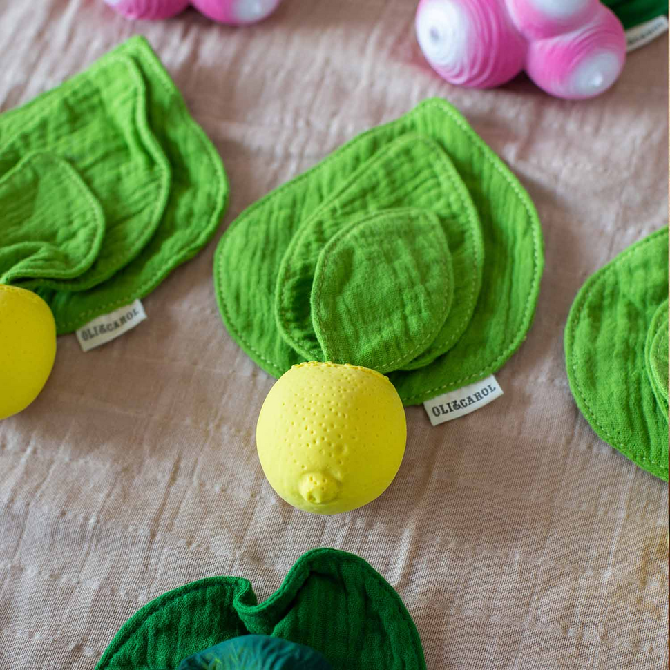 2-in-1 knuffeldoek en bijtring Lou the Lemon Mini