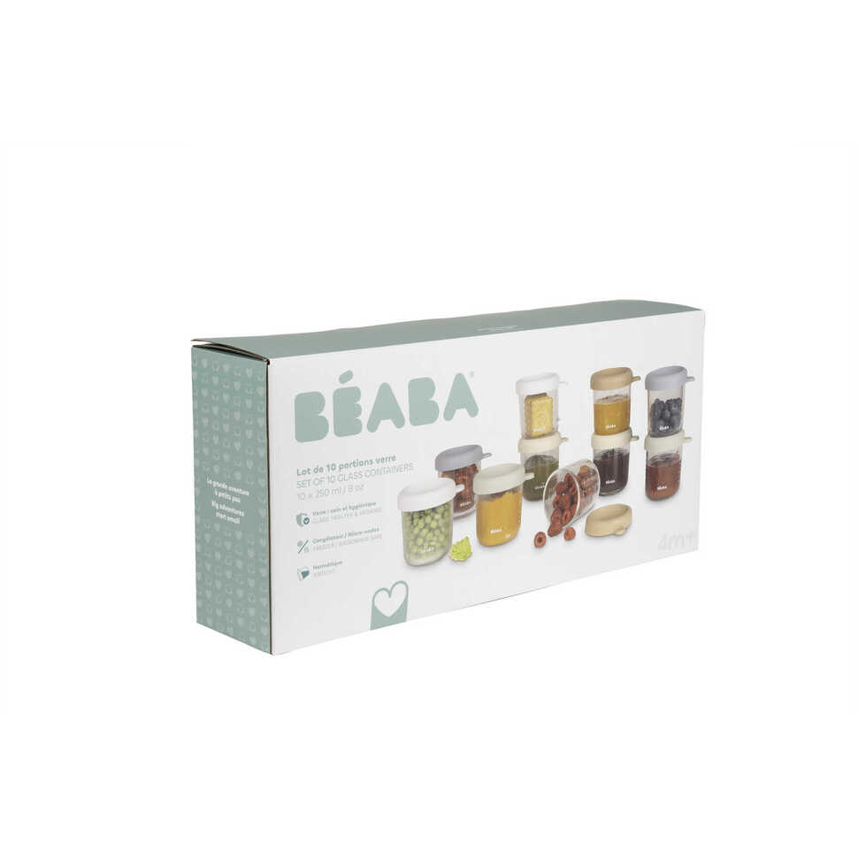 Set van 10 glazen bewaarpotjes - Natural color mix 