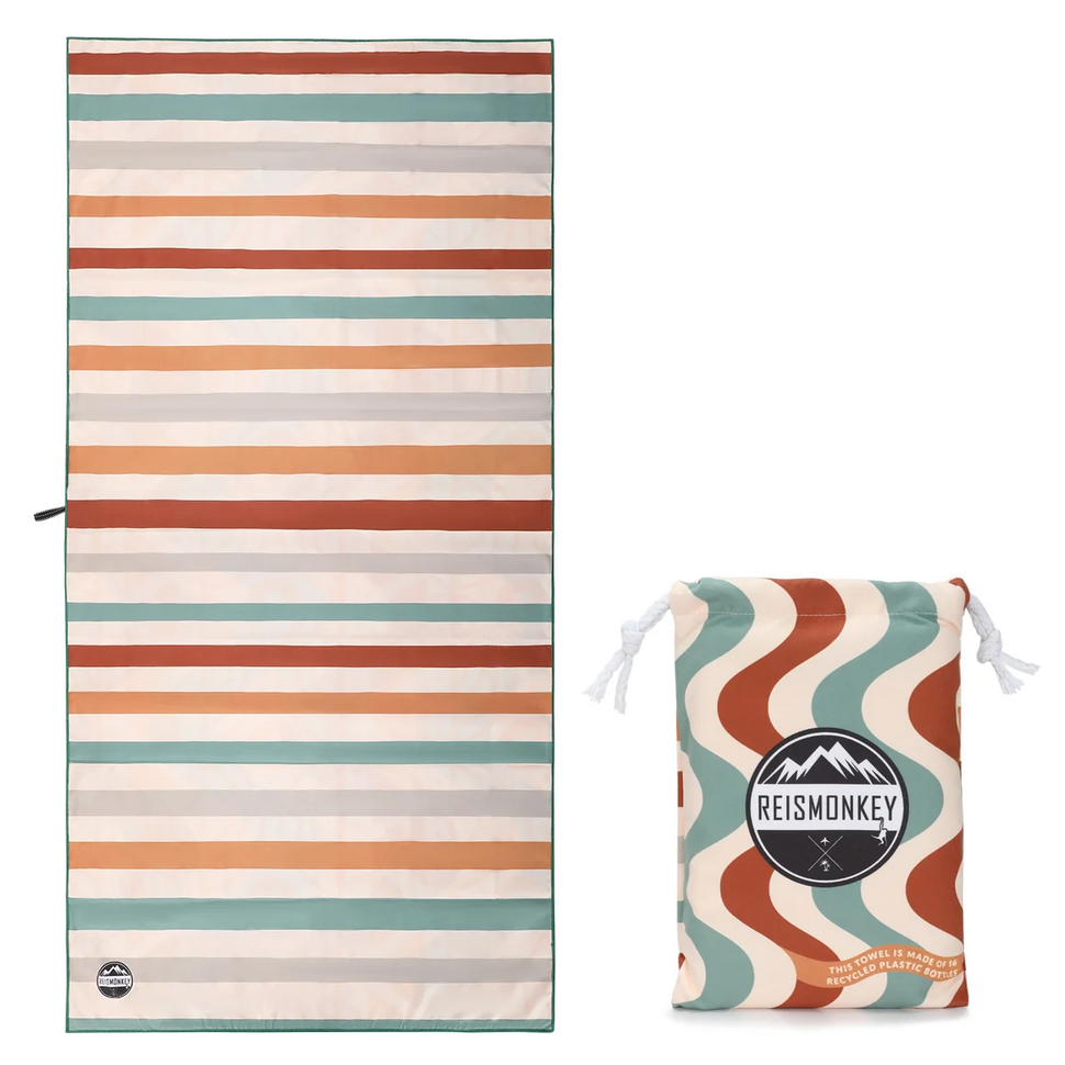 Microvezel handdoek L - Strepen