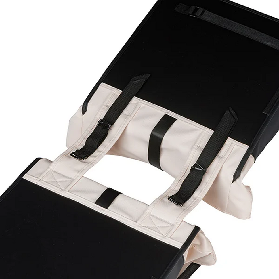 Vive dubbele fietstas 28-35L - gebroken wit/zwart