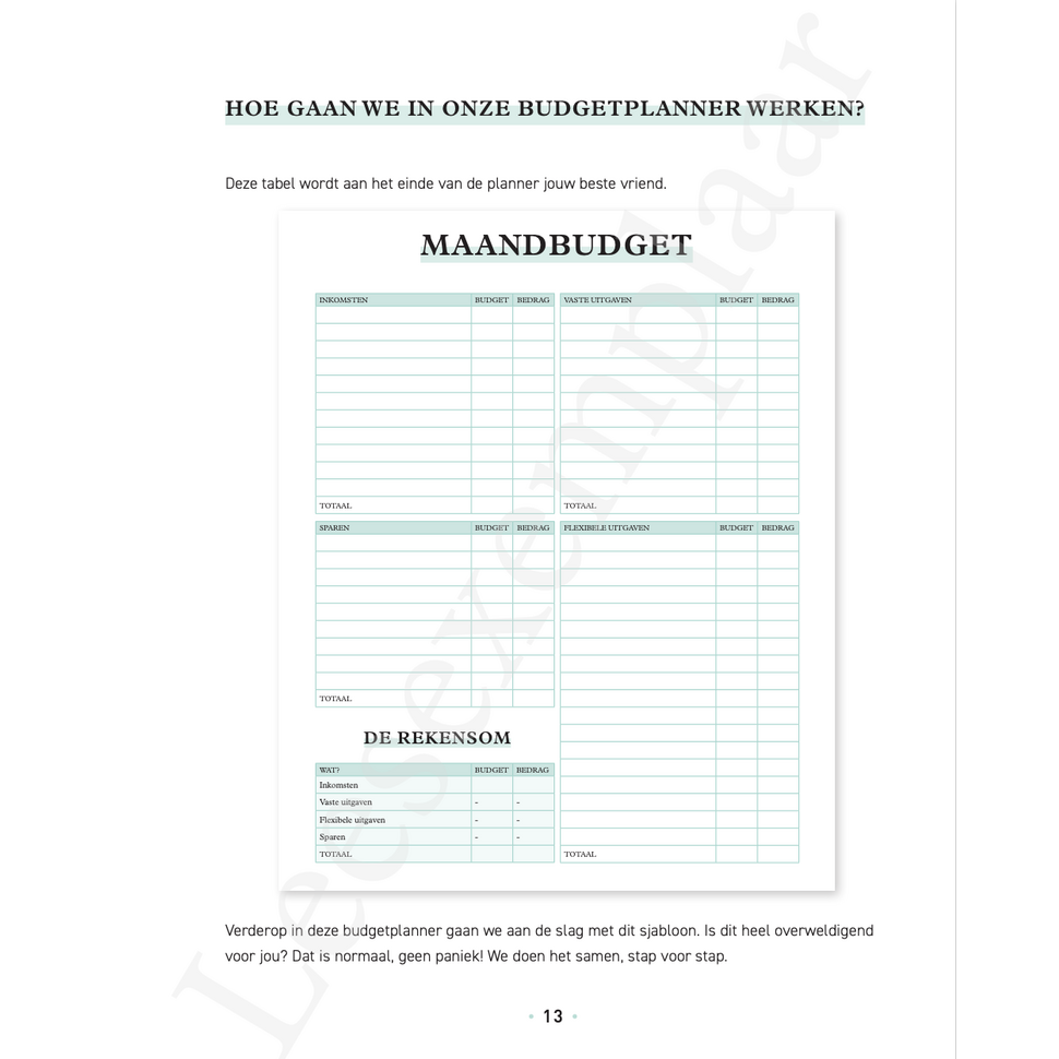 Kristel Verbeke - Budgetplanner