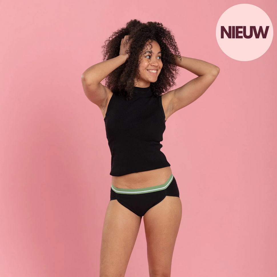 Cleo menstruatieslip zwart - Volwassenen