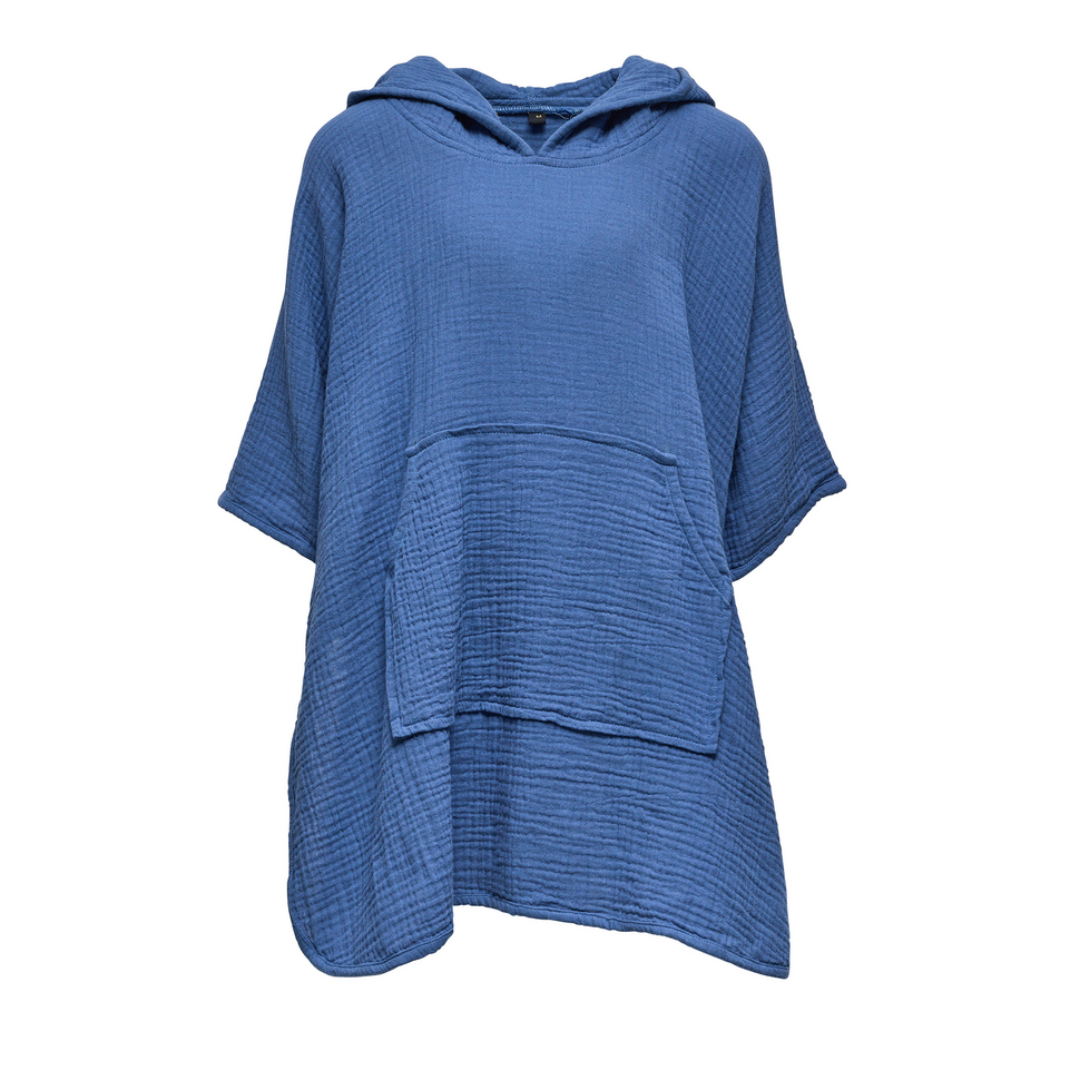 Strandponcho Denim Blue