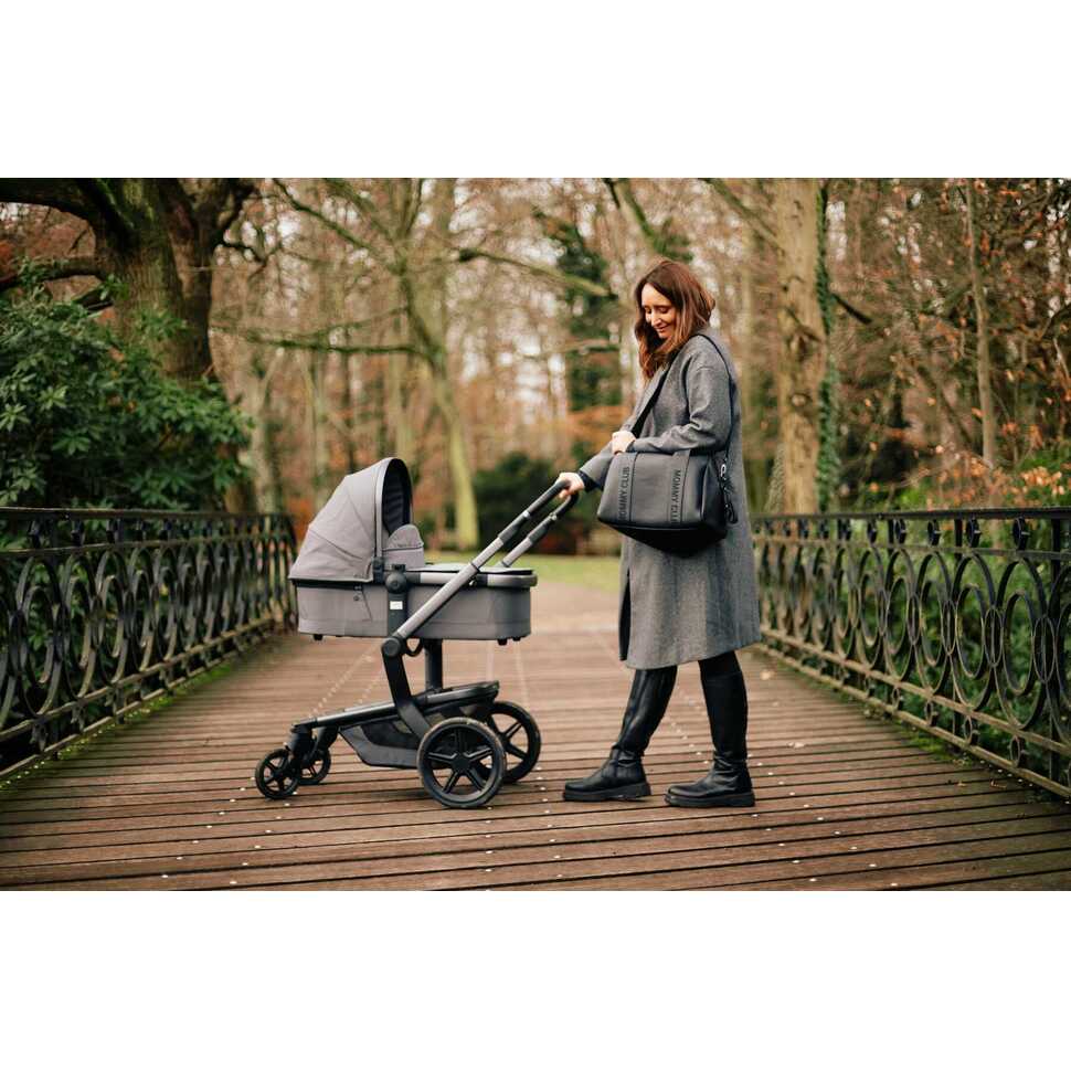 Mommy club luiertas - Signature - Vegan Leer - Zwart