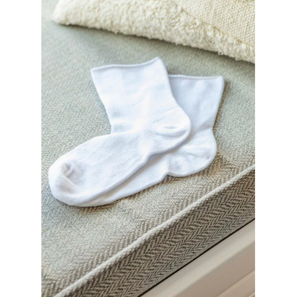 Naadloze bamboe sokken - kids wit