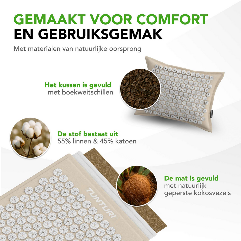 Pro acupressuur mat en kussen