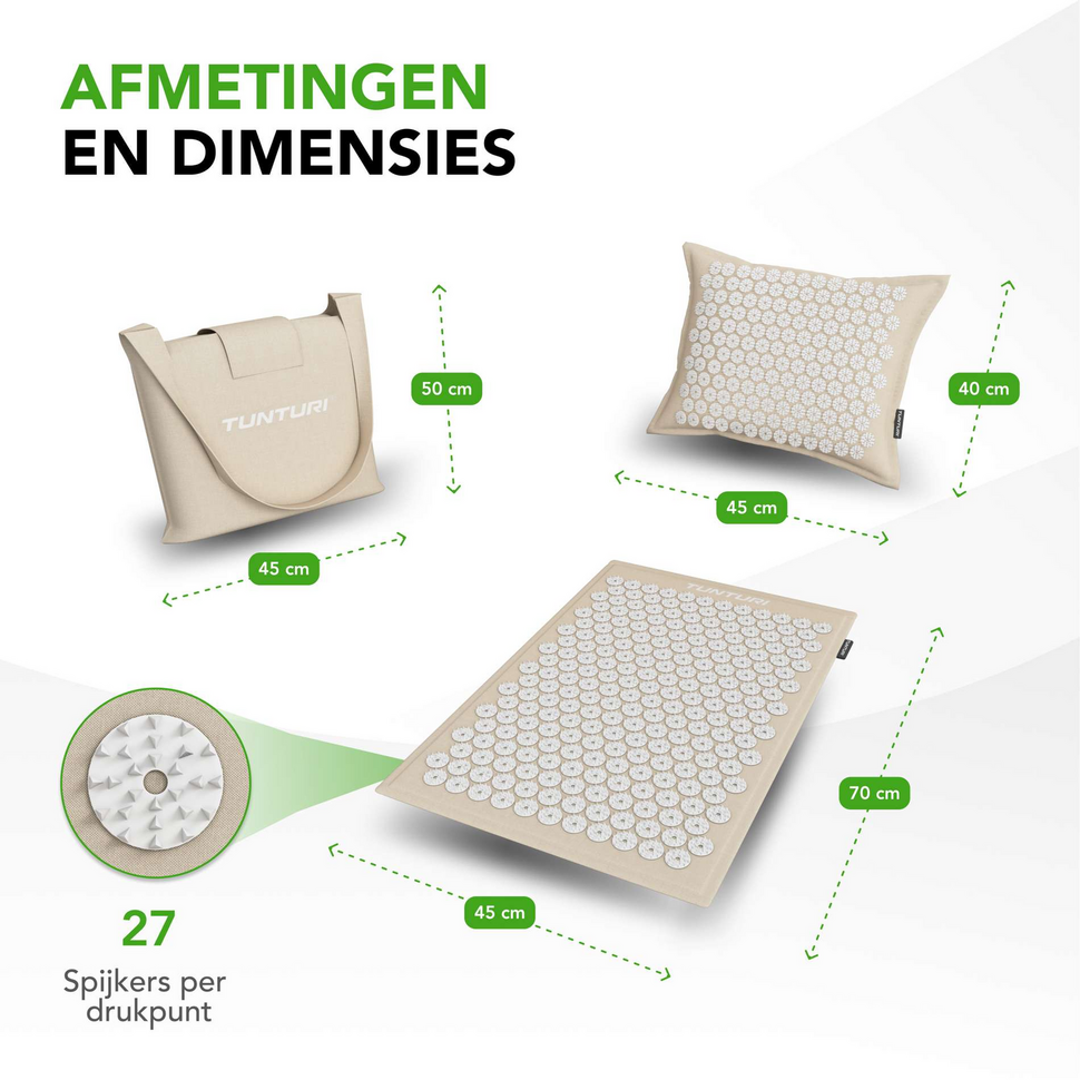 Pro acupressuur mat en kussen