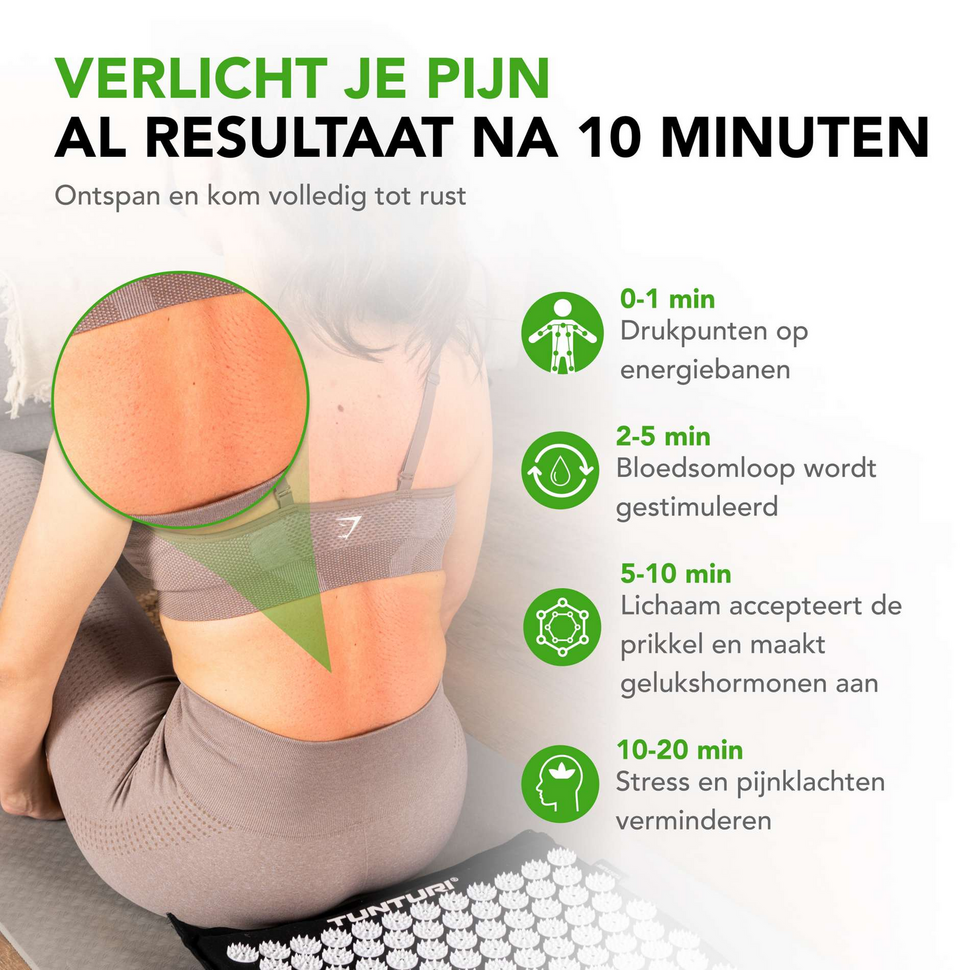 Pro acupressuur mat en kussen