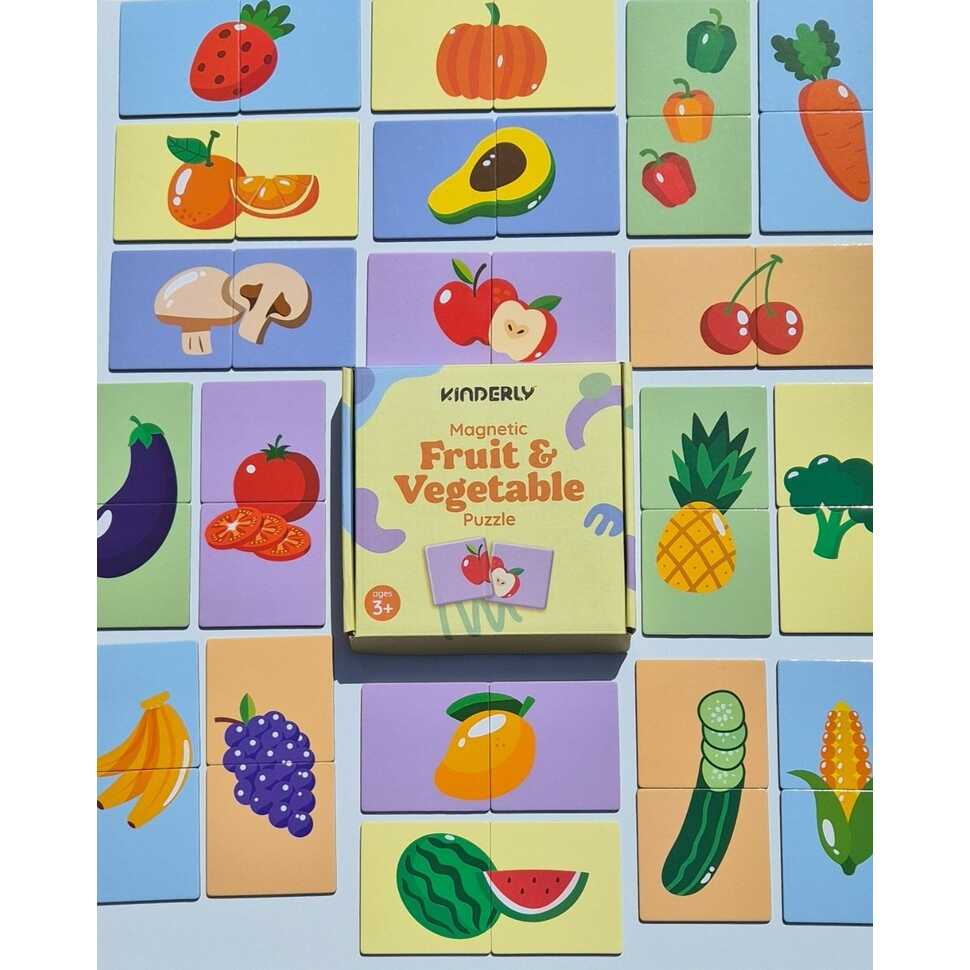 Magnetische groenten- en fruitpuzzel