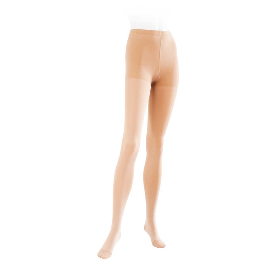 Opaque panty (AT) met gesloten teen - klasse I - Caramel