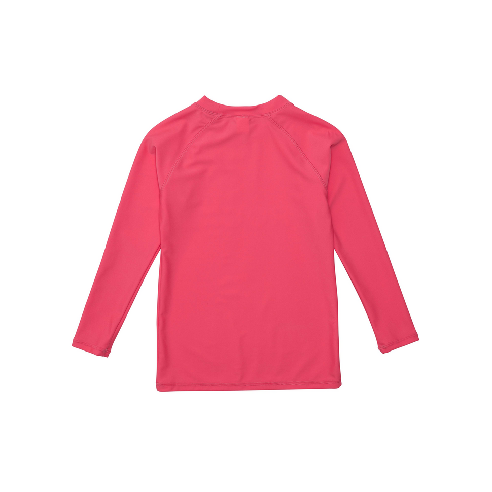 Rash top met lange mouwen - rood met logo