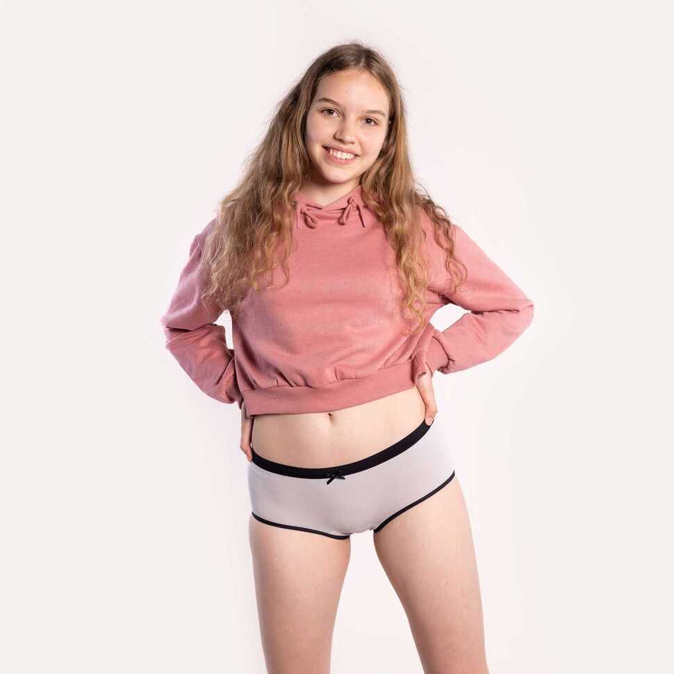 Menstruatieondergoed voor tieners - hipster grijs