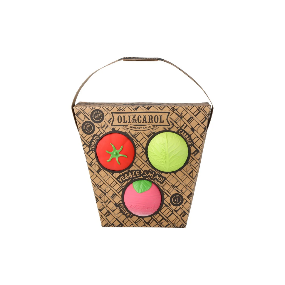 Sensorische ballen groentesalade