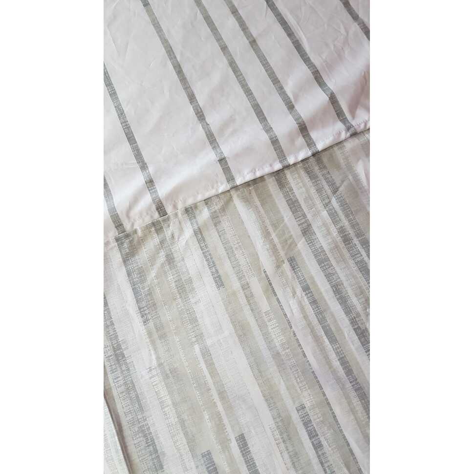 Dekbedovertrek in Grey stripes - katoen / polyester