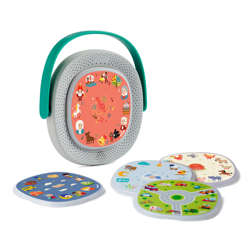 Timio player + 5 discs + gratis kerstliedjes disc